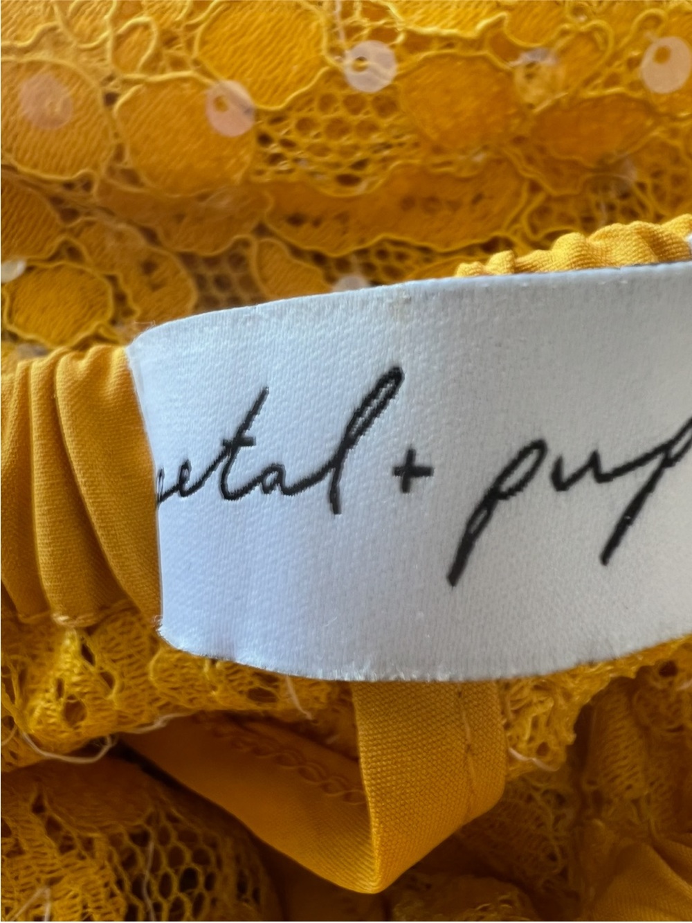 Petal & Pup Sparkle Mustard Sequin Pants - Picture 12 of 14